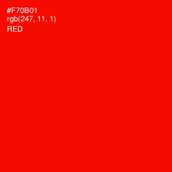 #F70B01 - Red Color Image