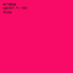 #F70B66 - Rose Color Image