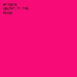 #F70B76 - Rose Color Image