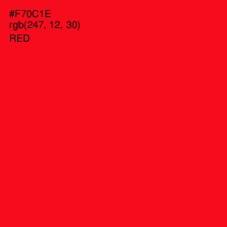 #F70C1E - Red Color Image