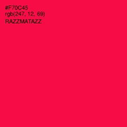 #F70C45 - Razzmatazz Color Image