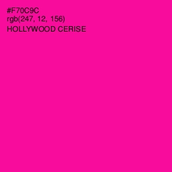 #F70C9C - Hollywood Cerise Color Image