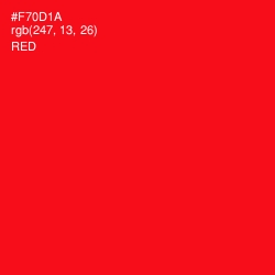 #F70D1A - Red Color Image