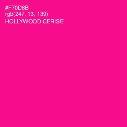 #F70D8B - Hollywood Cerise Color Image