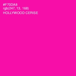 #F70DA8 - Hollywood Cerise Color Image