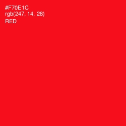 #F70E1C - Red Color Image