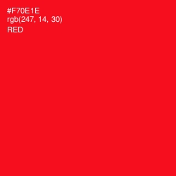 #F70E1E - Red Color Image