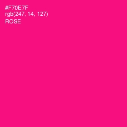 #F70E7F - Rose Color Image