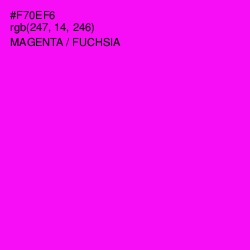 #F70EF6 - Magenta / Fuchsia Color Image