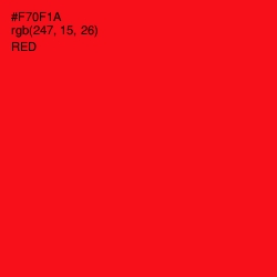 #F70F1A - Red Color Image