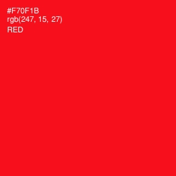 #F70F1B - Red Color Image