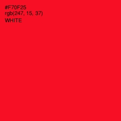 #F70F25 - Torch Red Color Image