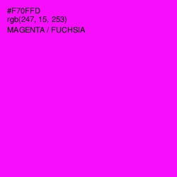 #F70FFD - Magenta / Fuchsia Color Image