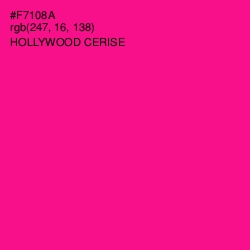 #F7108A - Hollywood Cerise Color Image