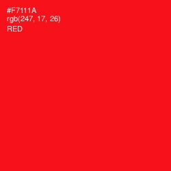 #F7111A - Red Color Image