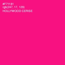 #F71181 - Hollywood Cerise Color Image