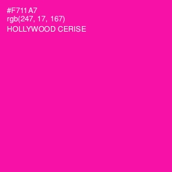 #F711A7 - Hollywood Cerise Color Image