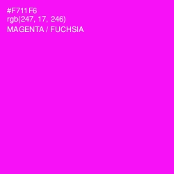 #F711F6 - Magenta / Fuchsia Color Image