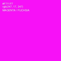 #F711F7 - Magenta / Fuchsia Color Image