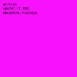 #F711FC - Magenta / Fuchsia Color Image