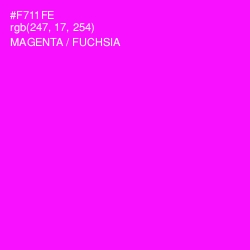 #F711FE - Magenta / Fuchsia Color Image