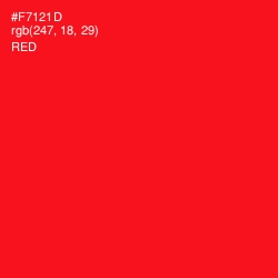 #F7121D - Red Color Image