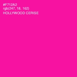 #F712A2 - Hollywood Cerise Color Image