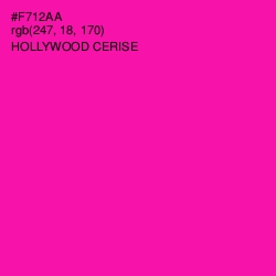 #F712AA - Hollywood Cerise Color Image