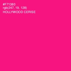 #F71380 - Hollywood Cerise Color Image