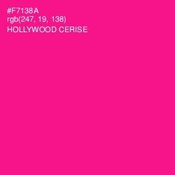 #F7138A - Hollywood Cerise Color Image