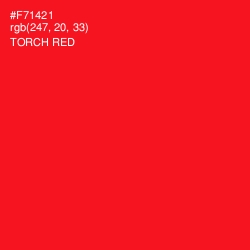 #F71421 - Torch Red Color Image