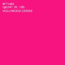 #F71480 - Hollywood Cerise Color Image