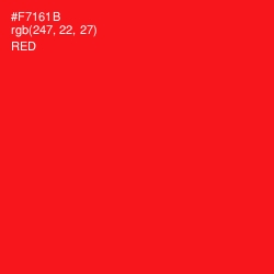 #F7161B - Red Color Image