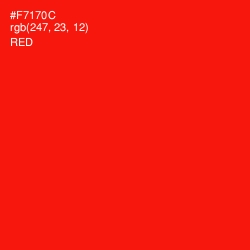 #F7170C - Red Color Image