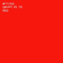 #F7170D - Red Color Image