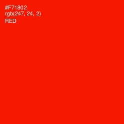 #F71802 - Red Color Image