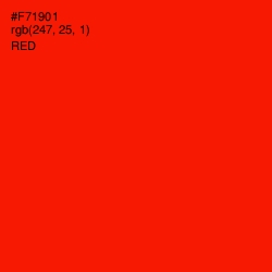 #F71901 - Red Color Image