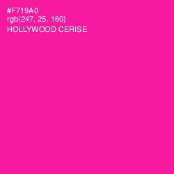 #F719A0 - Hollywood Cerise Color Image