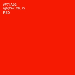 #F71A02 - Red Color Image