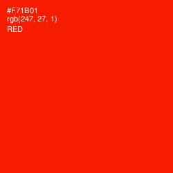 #F71B01 - Red Color Image