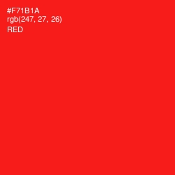 #F71B1A - Red Color Image