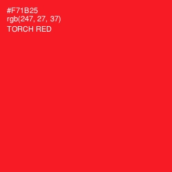 #F71B25 - Torch Red Color Image