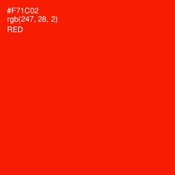 #F71C02 - Red Color Image