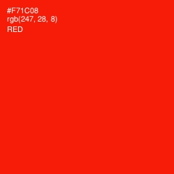 #F71C08 - Red Color Image