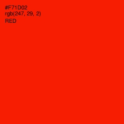 #F71D02 - Red Color Image