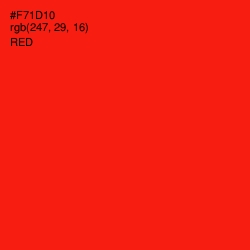 #F71D10 - Red Color Image