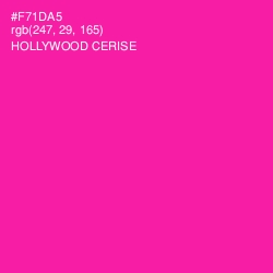 #F71DA5 - Hollywood Cerise Color Image