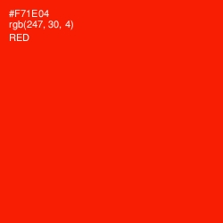 #F71E04 - Red Color Image