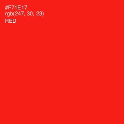 #F71E17 - Red Color Image
