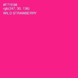 #F71E88 - Wild Strawberry Color Image